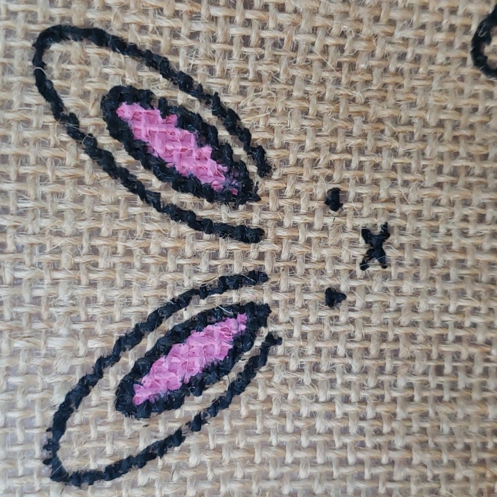 *EUC* Burlap Bunny Tote Bag - Picture 4 of 9